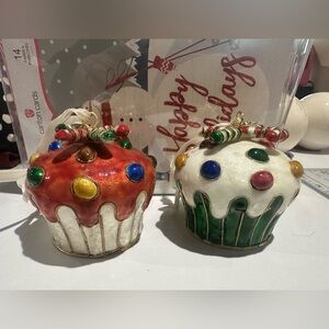 Two glass cupcake Christmas tree
Ornaments